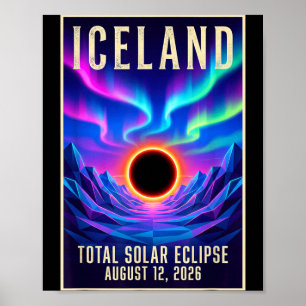 Art Solar Eclipse 2026 Totality 12th August Poster