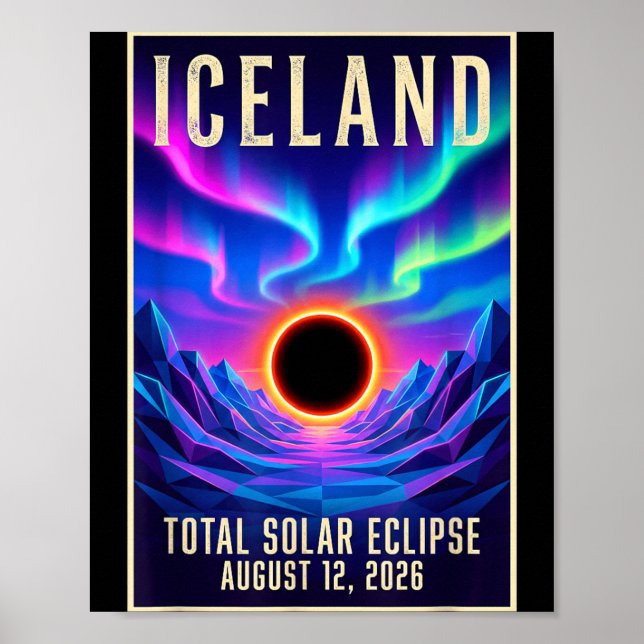Art Solar Eclipse 2026 Totality 12th August Poster (Front)