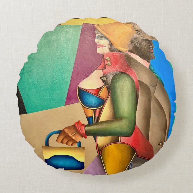 Art spain round cushion (Front)