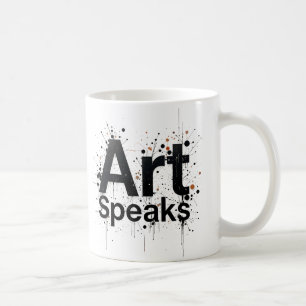 Art Speaks– Minimalist Typography Coffee Mug
