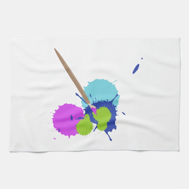 Art Splatter Tea Towel (Horizontal)
