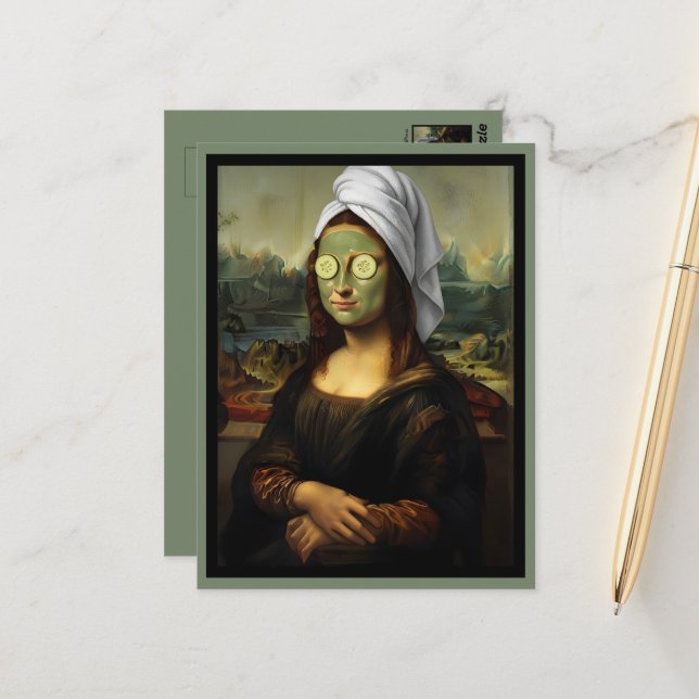 Art style Spa Day Postcard (Front/Back In Situ)