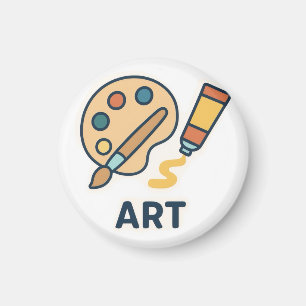 Art Subject – Paint Palette & Brush Magnet