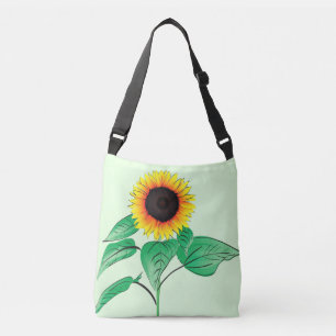 Art Sunflower - Choose / add your favourite colour Crossbody Bag