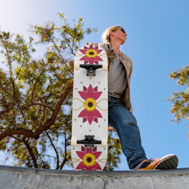 Art sunflower skateboard (Outdoor 1)