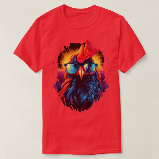 Art Sunglasses Chicken Gifts Funny Chicken 1 T-Shirt (Design Front)