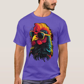 Art Sunglasses Chicken Gifts Funny Chicken 5 T-Shirt