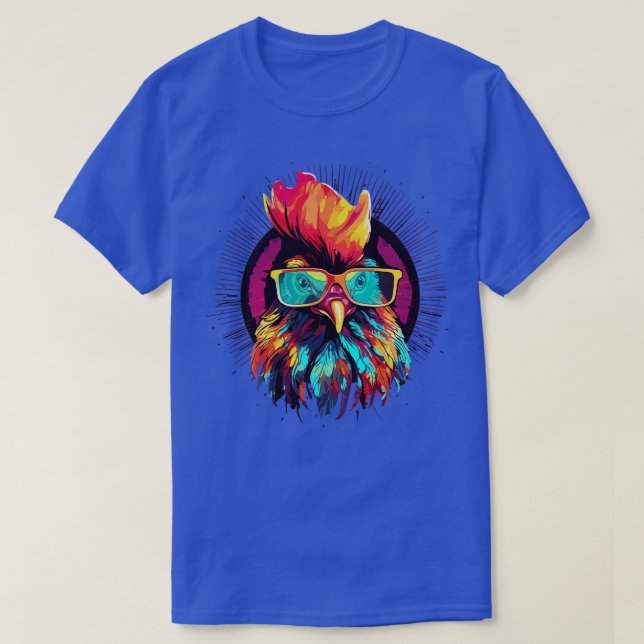 Art Sunglasses Chicken Gifts Funny Chicken T-Shirt (Design Front)