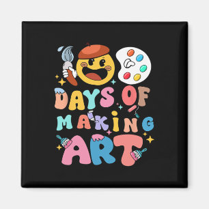 Art Teacher 100 Days Of Making Art Teacher 100th D Magnet