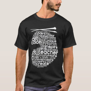 Art Teacher Appreciation Gift Word Cloud Palette S T-Shirt