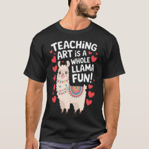 Art Teacher Appreciation Llama T-Shirt