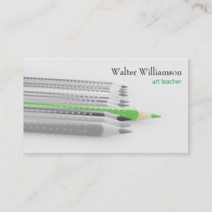 Art Teacher, Back to School, Colour Pencil, Art Bu Business Card