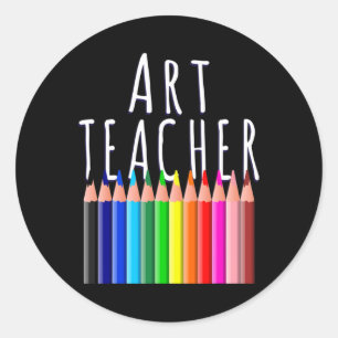 Art Teacher Back To School Creative Artist Gift Classic Round Sticker