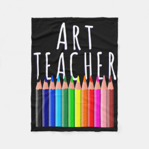 Art Teacher Back To School Creative Artist Gift Fleece Blanket