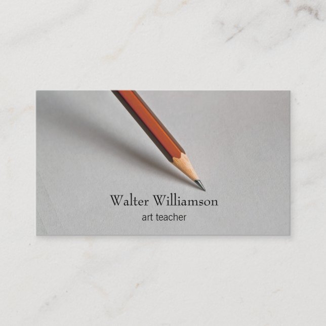 Art Teacher, Back To School, Graphite Pencil, Art Business Card (Front)