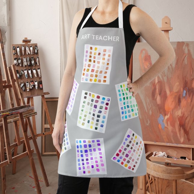 Art Teacher Colorful Apron (Creator Uploaded)