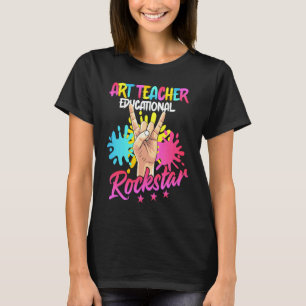 Art Teacher Educational Rockstar Artist Education T-Shirt