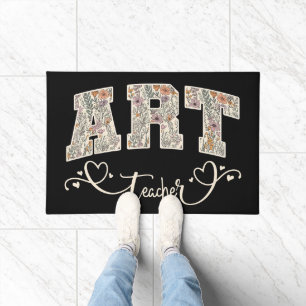 Art Teacher Floral Artist Wildflower Painter Teach Doormat