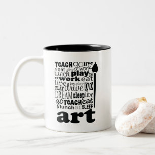 Art Teacher Gift Two-Tone Coffee Mug