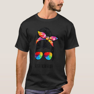 Art Teacher Life Messy Bun Back To School Women Su T-Shirt