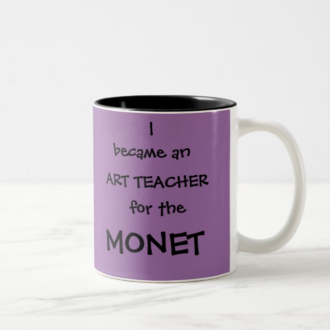 Art Teacher Mug,Monet, Gift for Teacher Two-Tone Coffee Mug (Right)