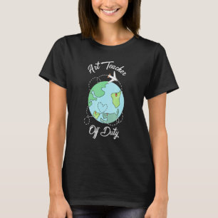 Art Teacher Off Duty Summer Break Traveling Flying T-Shirt