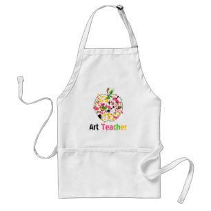 Art Teacher Paint Splatter Apple Apron