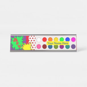 Art Teacher, Pop Art, Add Your Name, Desk Name Plate
