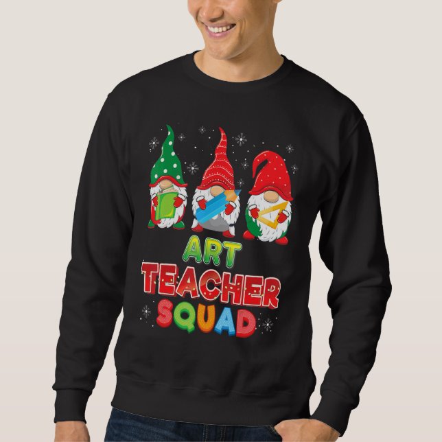 Art Teacher Squad Christmas Gnomes Gnome Sweater U (Front)
