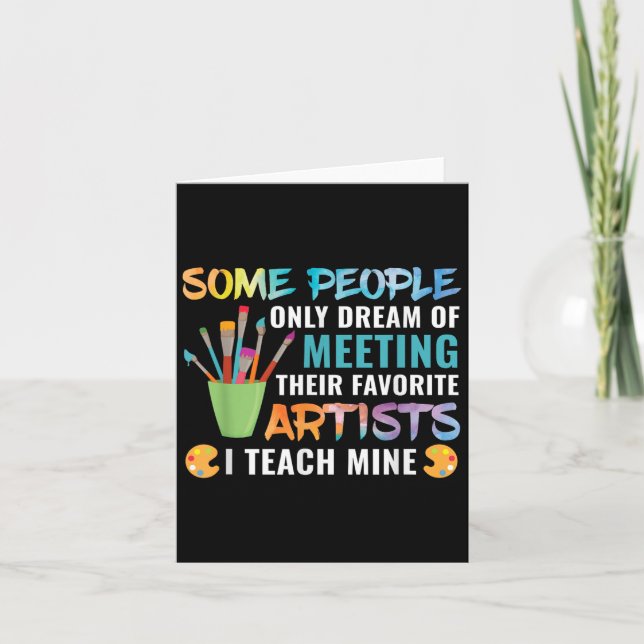 Art Teacher Teachers Appreciation Gift Men Women G Card (Front)