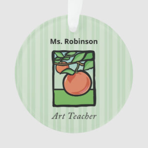 Art Teacher Thank You, Apple Ornament