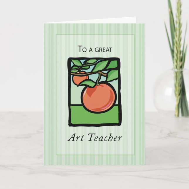 Art Teacher Thank You, Apple You Card (Front)