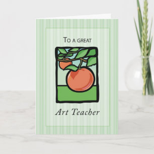 Art Teacher Thank You, Apple You Card