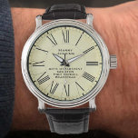 Art Teacher Watch<br><div class="desc">A watch that is designed as a gift for recognizing an Art Teacher's loyal service at a School. Art Teacher retirement gift watch. Add the name of the recipient as well as the school or organization. Parchment style background.</div>