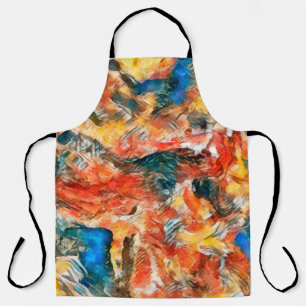 Art texture. Pictorial artwork. Creative modern wa Apron