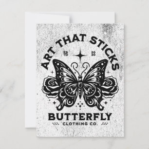 Art That Sticks - Butterfly Clothing Holiday Card