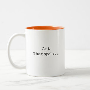 Art Therapist gifts for men women coworker him her Two-Tone Coffee Mug