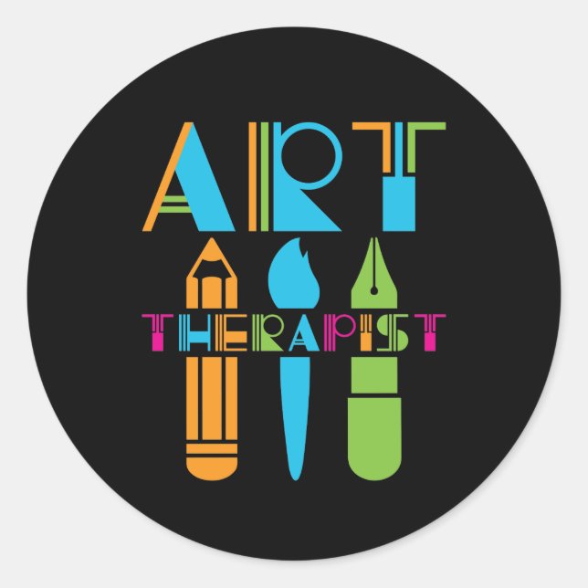 Art Therapist Therapy Classic Round Sticker (Front)