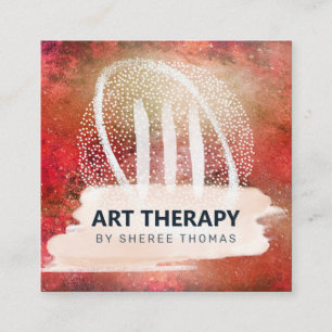 Art Therapy Meditation Square Business Card