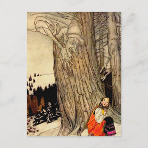 “Art Thou Warm?” Fairy Art by Arthur Rackham Postcard