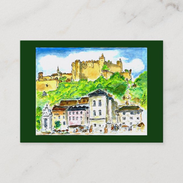 Art Trading Museum Business Cards Salzburg Castle (Front)