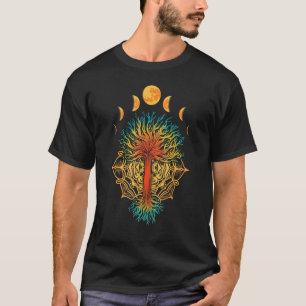 Art Tree Spirituality Nature Colourful Mandala Wom T-Shirt