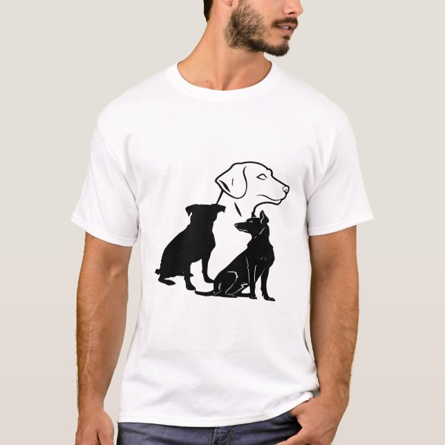 Art Trio of Loyal Paws t-shirt  (Front)
