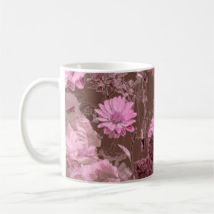 Art vintage blurred monochrome purple watercolor a coffee mug