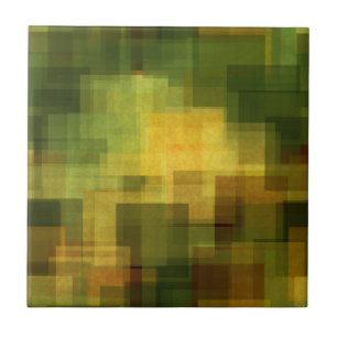 art vintage colourful abstract geometric 2 ceramic tile