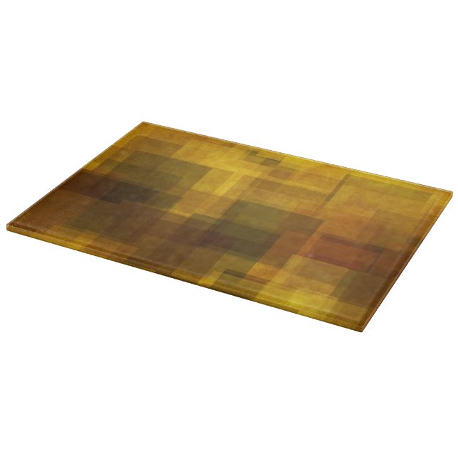 art vintage colourful abstract geometric cutting board (Corner)