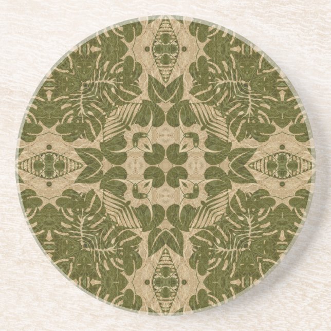 Art vintage damask pattern coaster (Front)