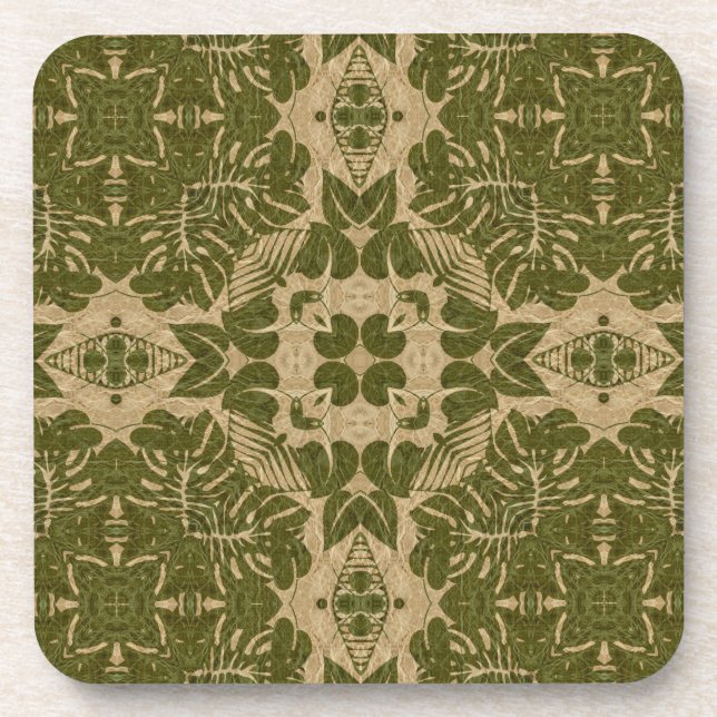 Art vintage damask pattern coaster (Front)