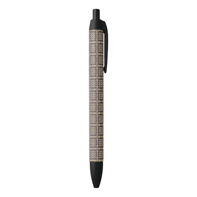 Art vintage damask pattern, golden black ink pen (Bottom (Vertical))