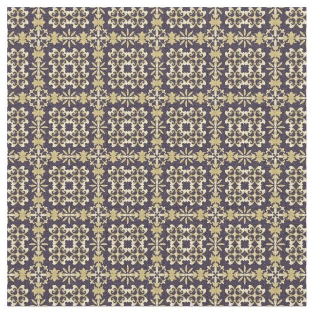Art vintage damask pattern, golden fabric (Close Up)
